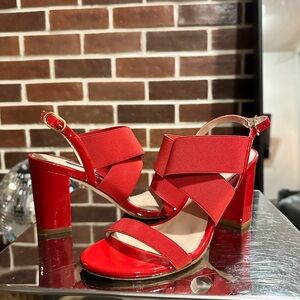 Stuart Weitzman Red Strappy High Heels